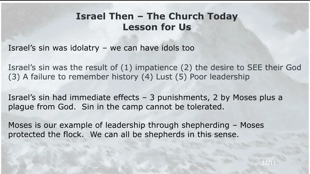 israel then the church today lesson for us