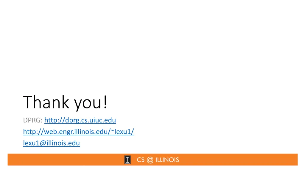 thank you dprg http dprg cs uiuc edu