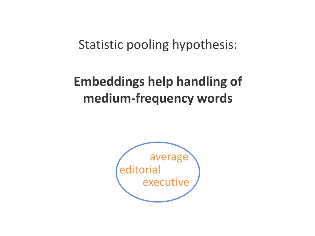 statistic pooling hypothesis