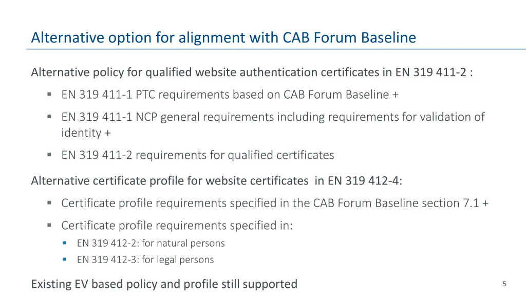 alternative option for alignment with cab forum