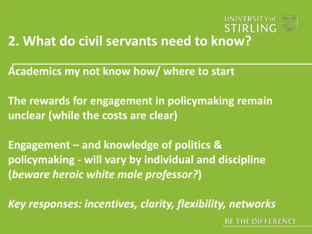 2 what do civil servants need to know