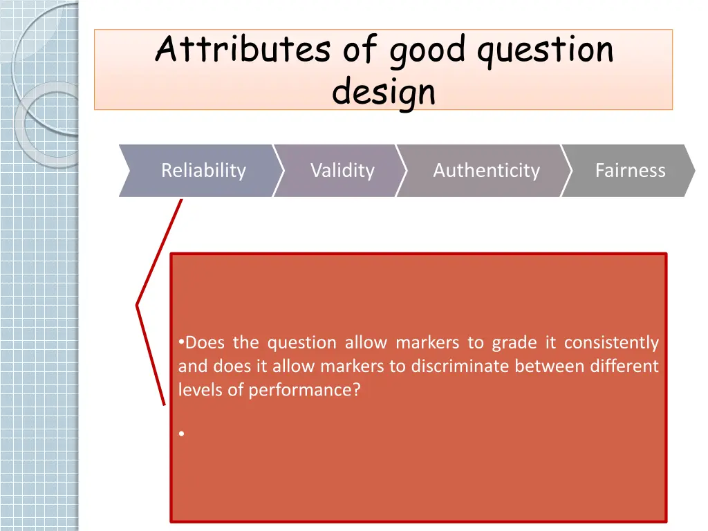 attributes of good question design 1