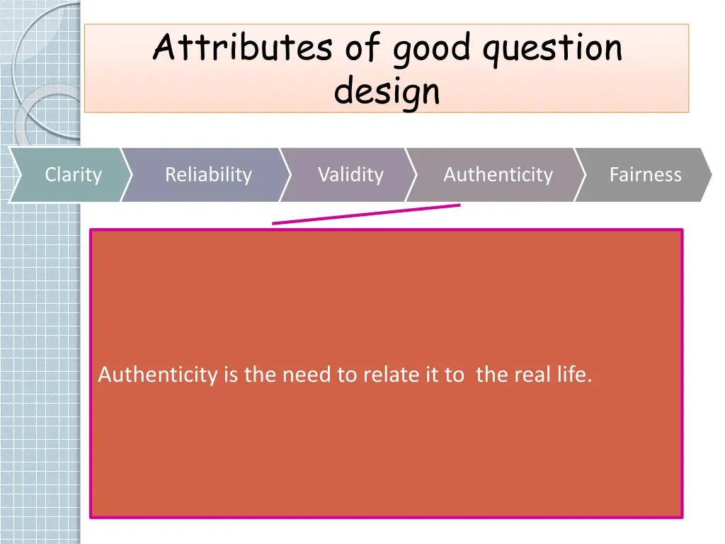 attributes of good question design 3