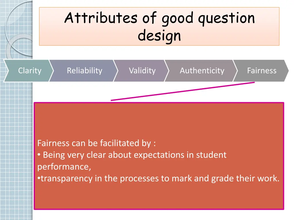 attributes of good question design 4