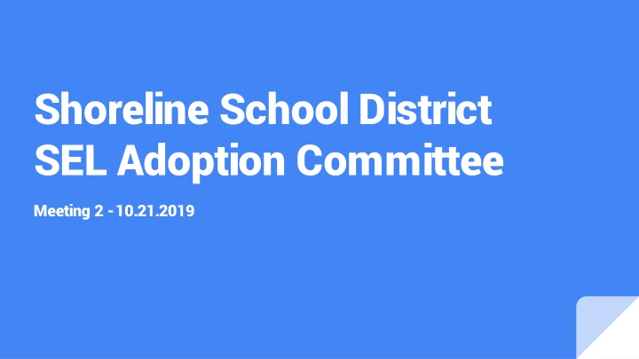 shoreline school district sel adoption committee