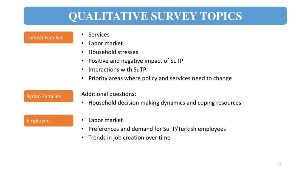 qualitative survey topics