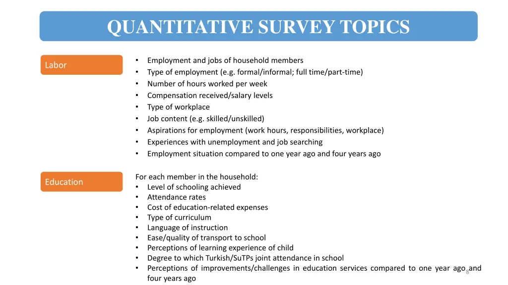 quantitative survey topics 1