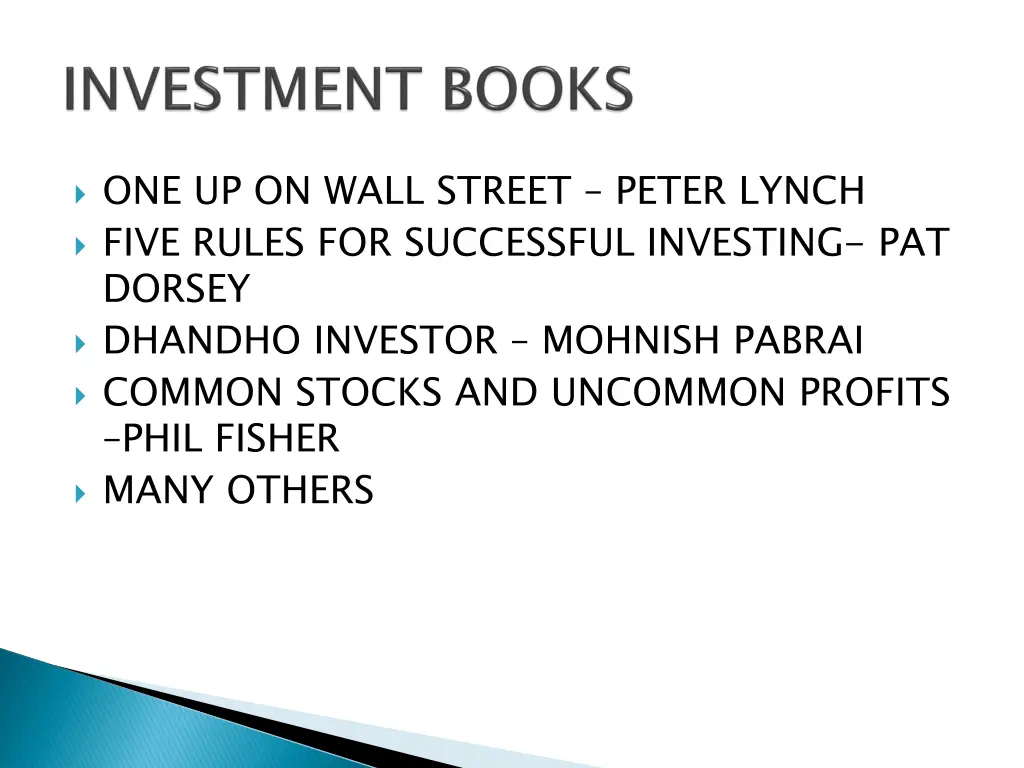 one up on wall street peter lynch five rules