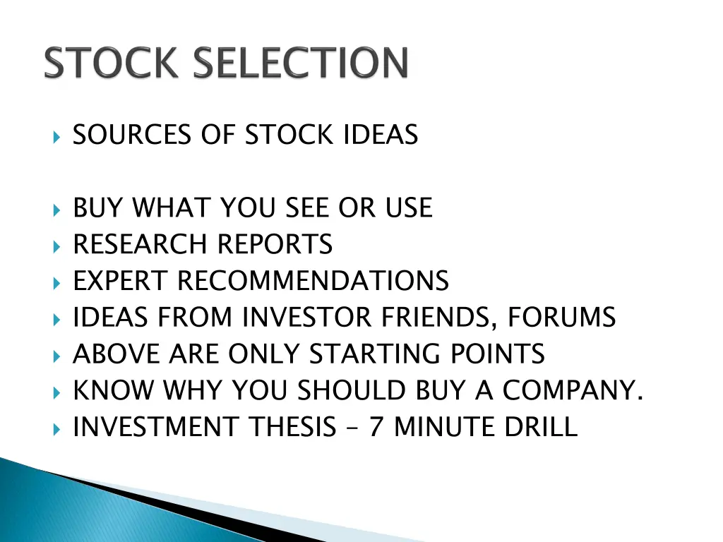 sources of stock ideas