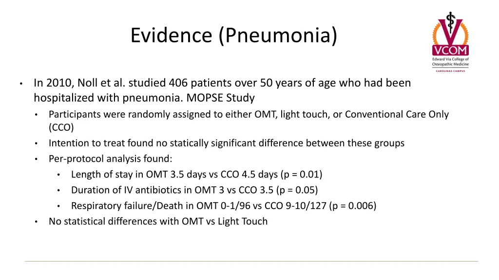 evidence pneumonia