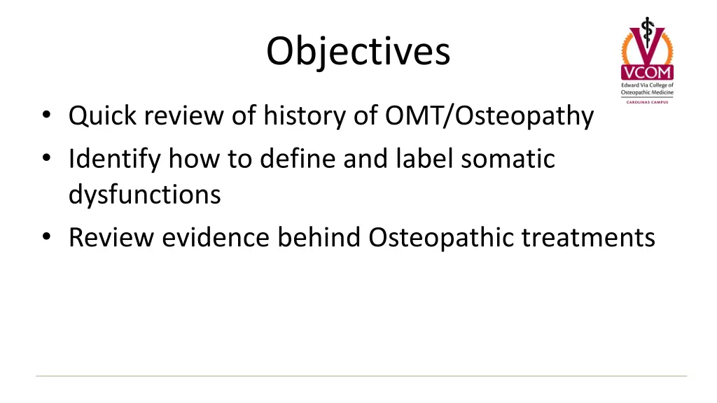 objectives