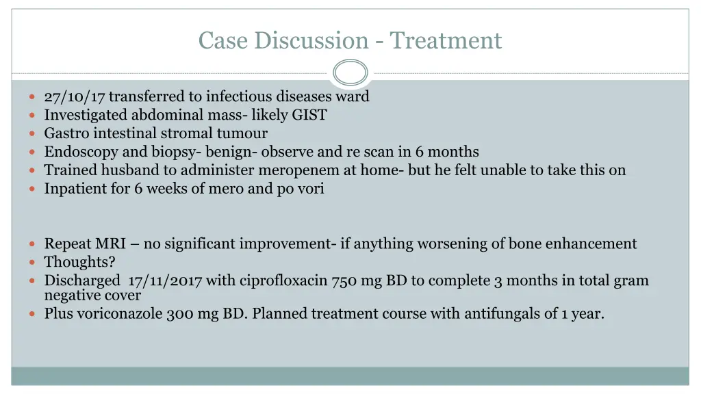 case discussion treatment