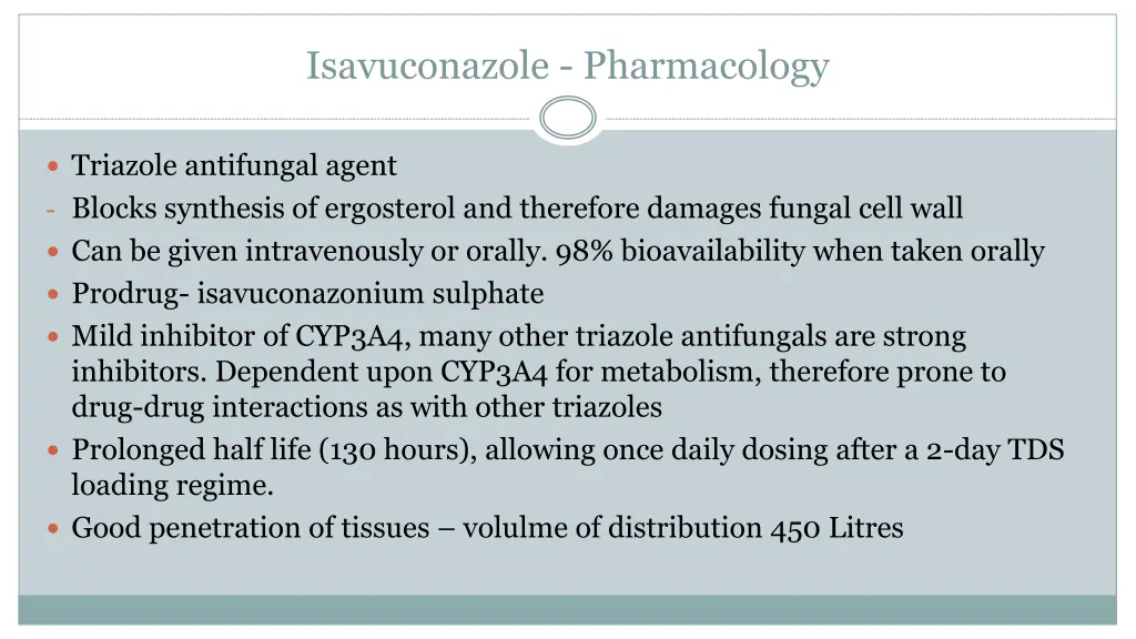 isavuconazole pharmacology