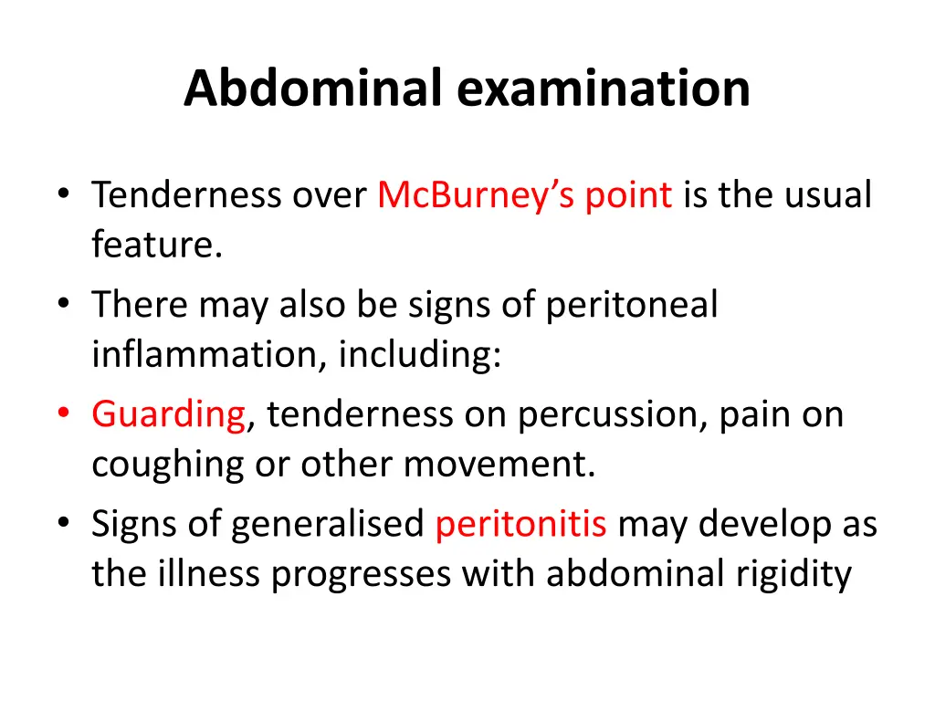 abdominal examination