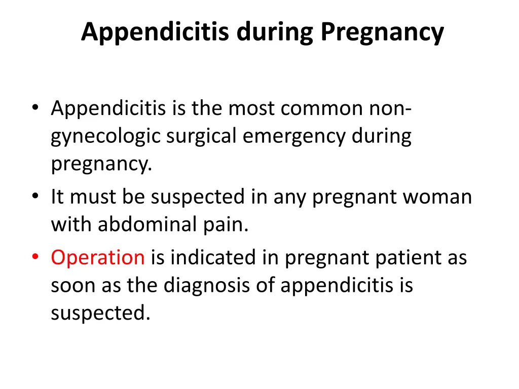 appendicitis during pregnancy