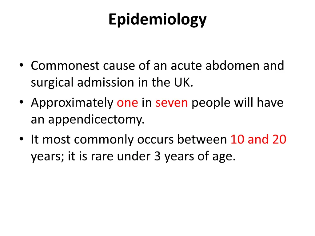 epidemiology