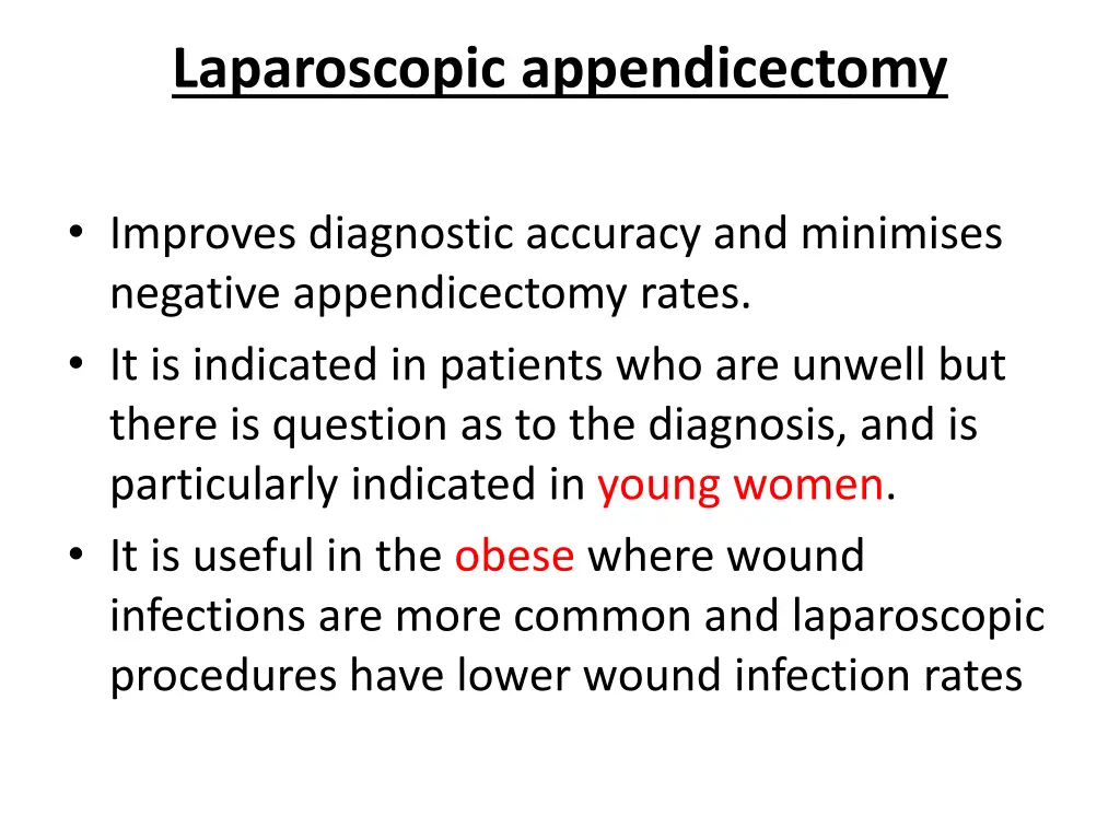 laparoscopic appendicectomy