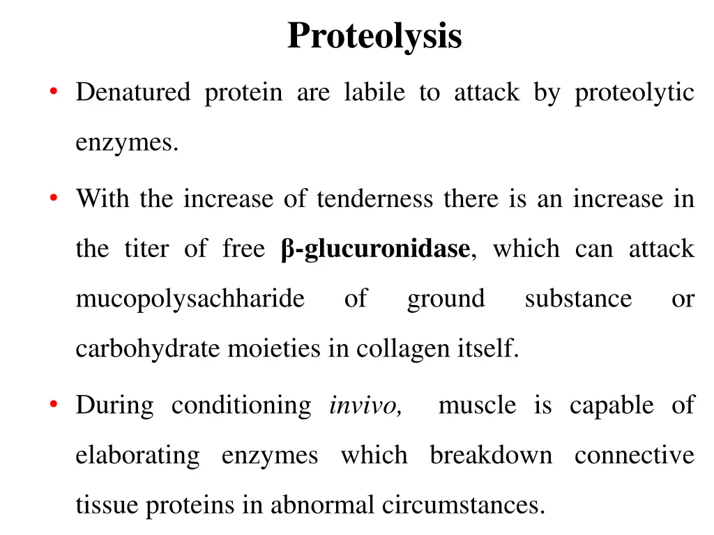 proteolysis