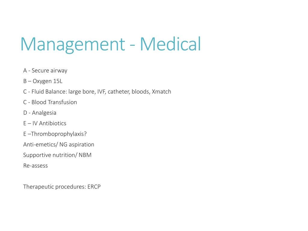 management medical