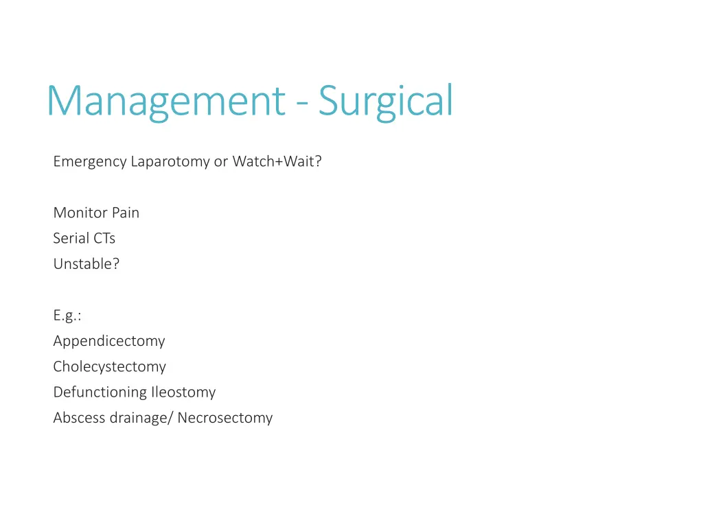 management surgical