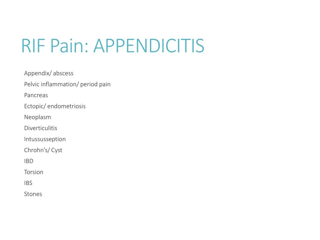 rif pain appendicitis