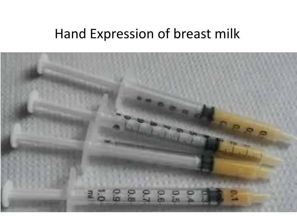 hand expression of breast milk