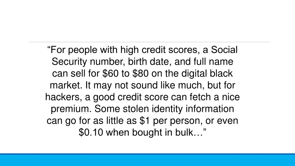 for people with high credit scores a social