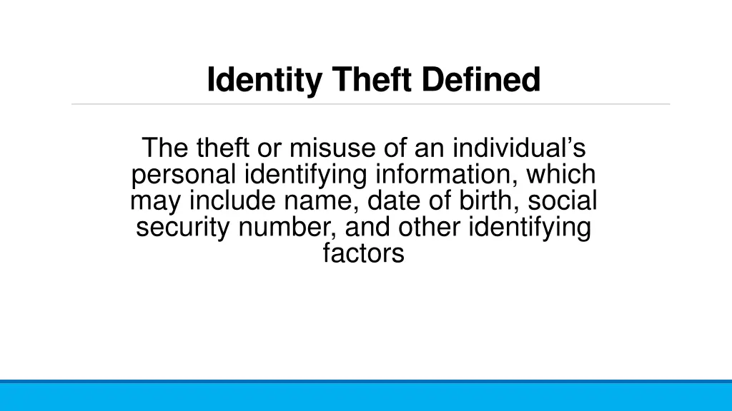 identity theft defined