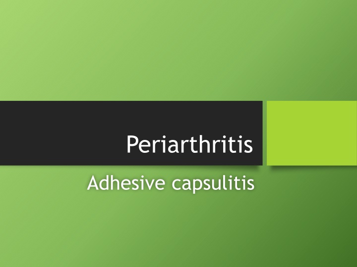 periarthritis