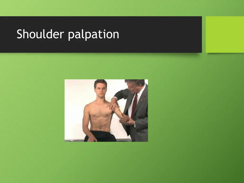 shoulder palpation