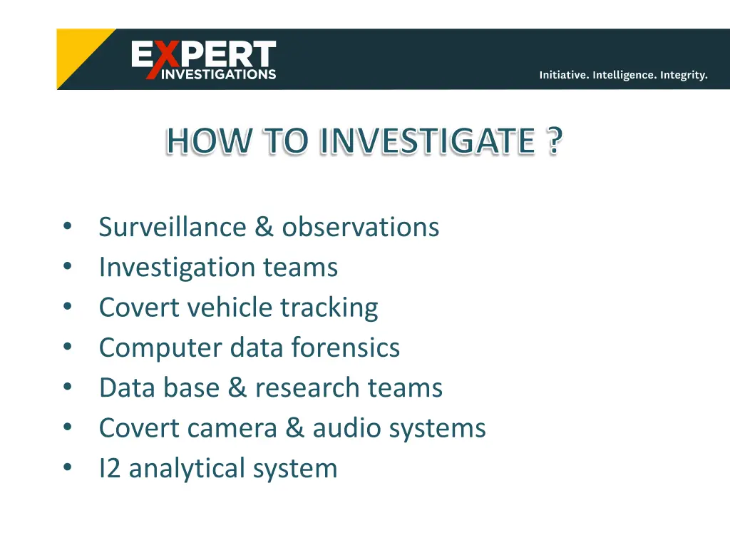 how to investigate