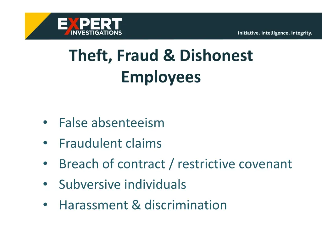 theft fraud dishonest employees