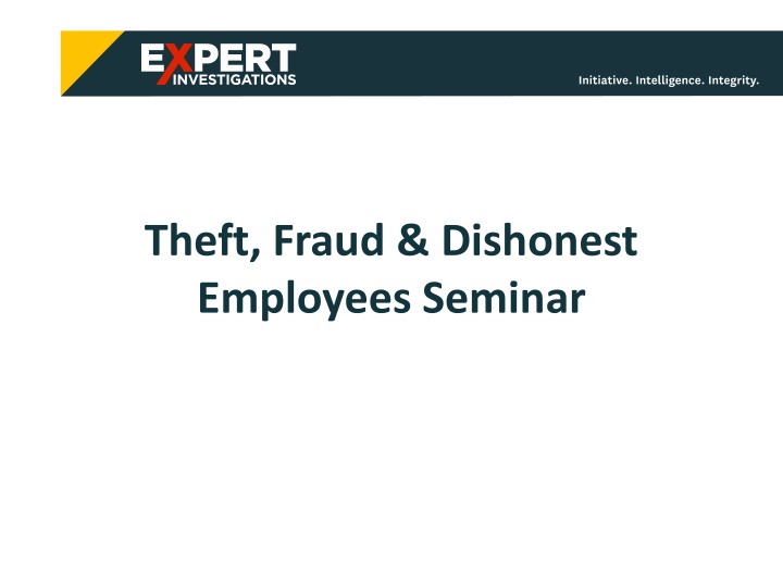 theft fraud dishonest employees seminar