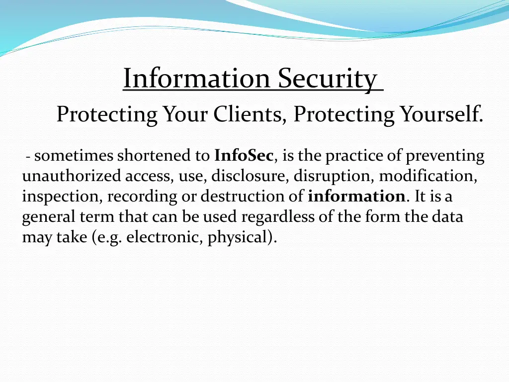 information security protecting your clients