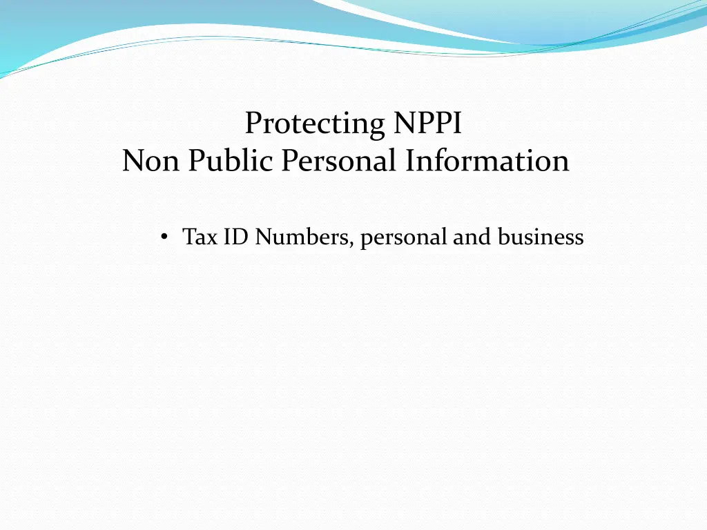 protecting nppi 1