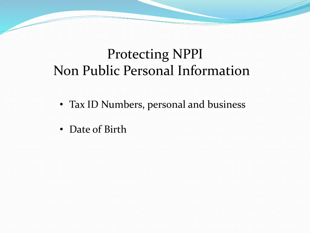 protecting nppi 2