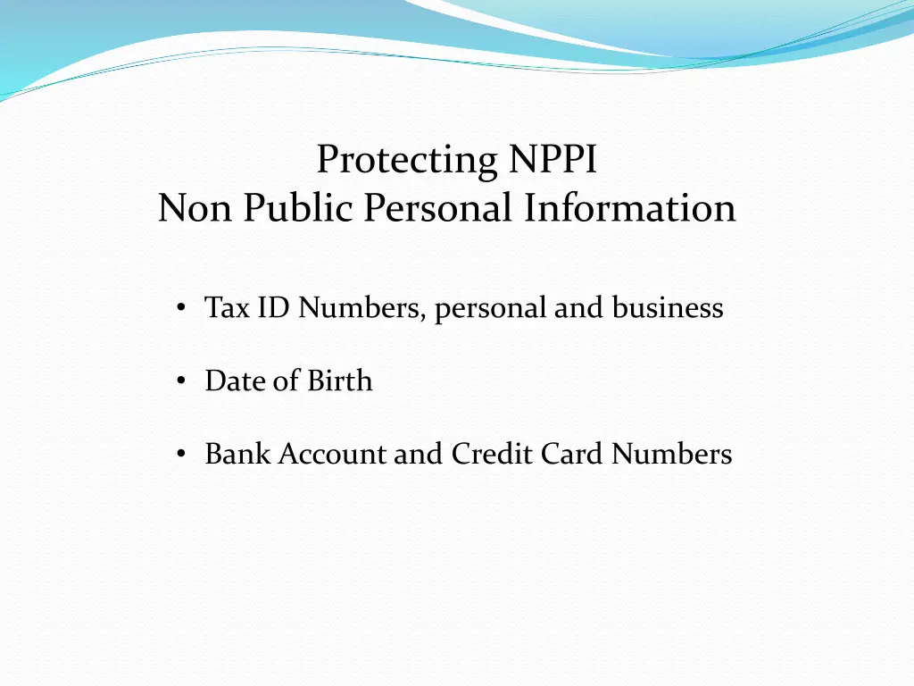 protecting nppi 3