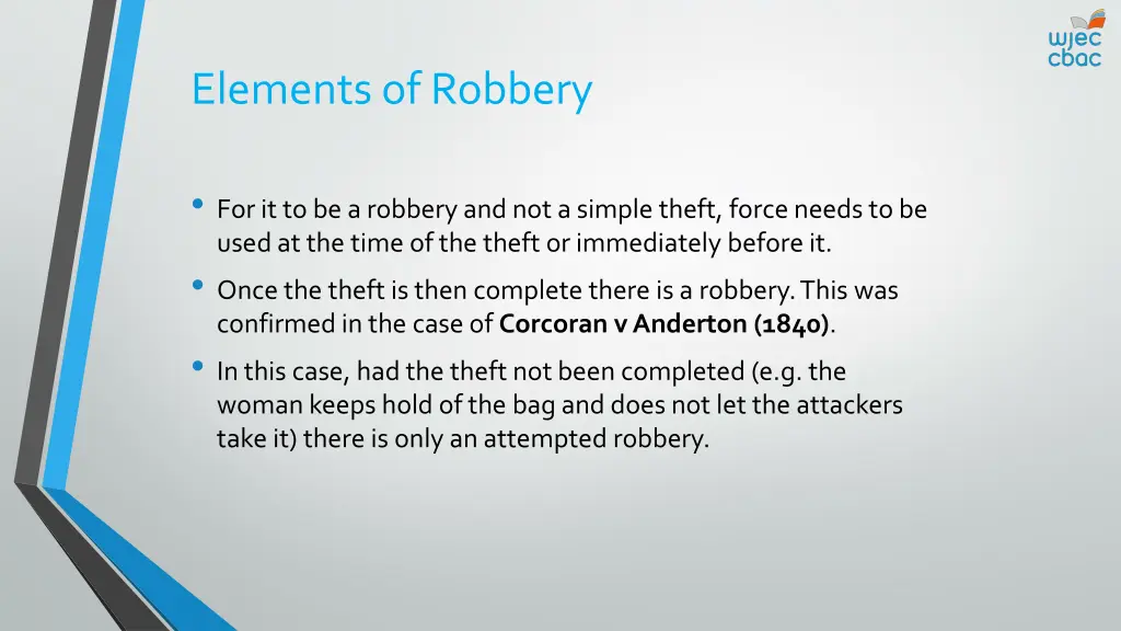 elements of robbery