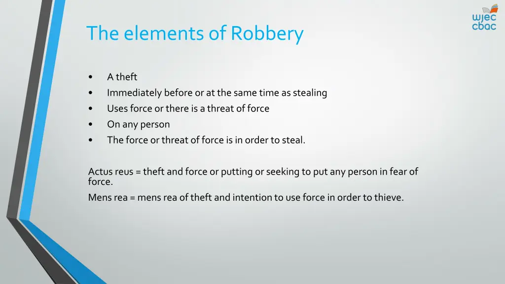 the elements of robbery