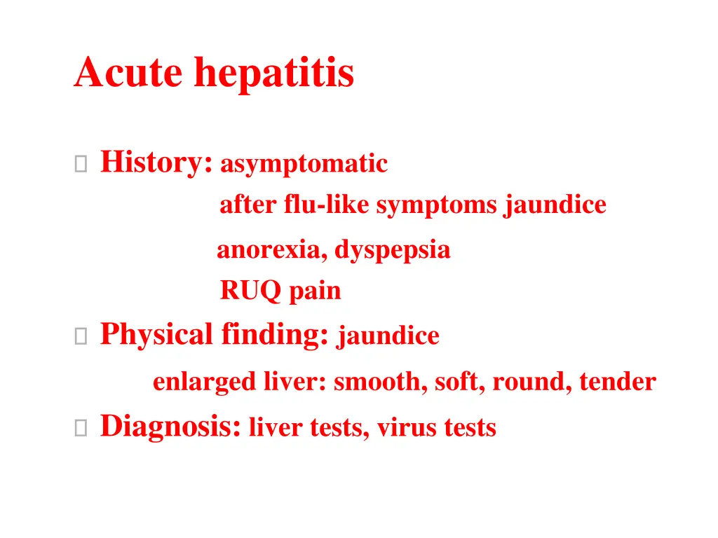 acute hepatitis