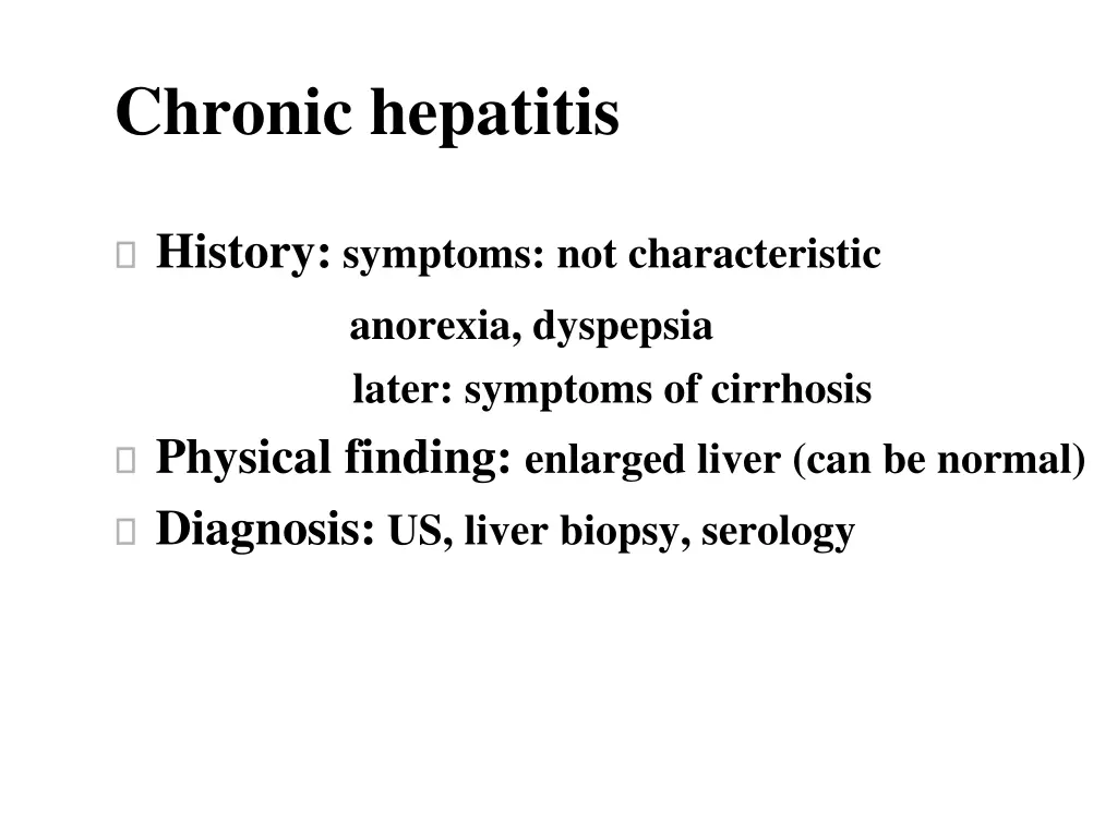 chronic hepatitis