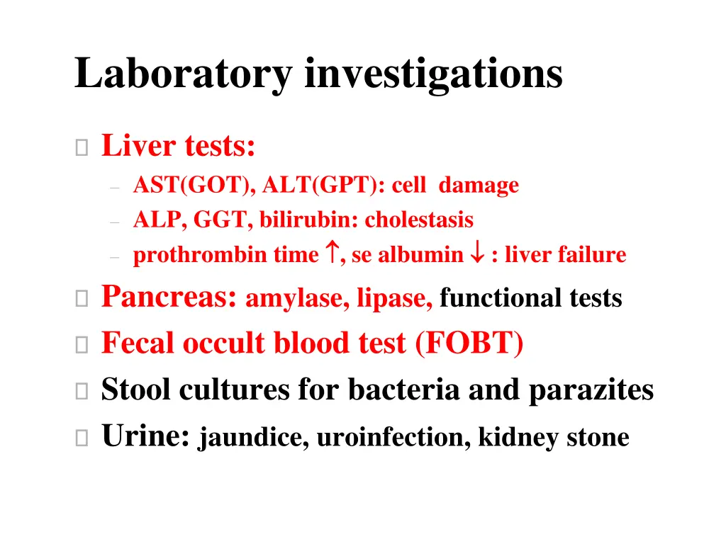 laboratory investigations 1