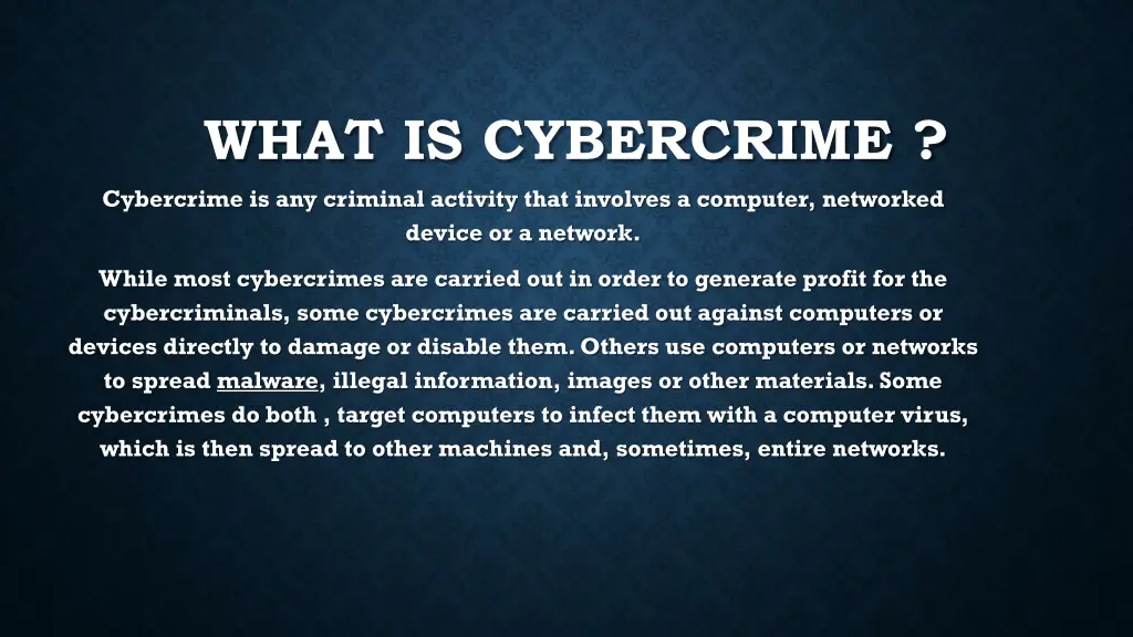 what is cybercrime