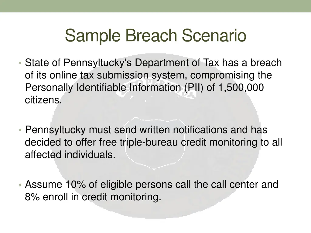 sample breach scenario