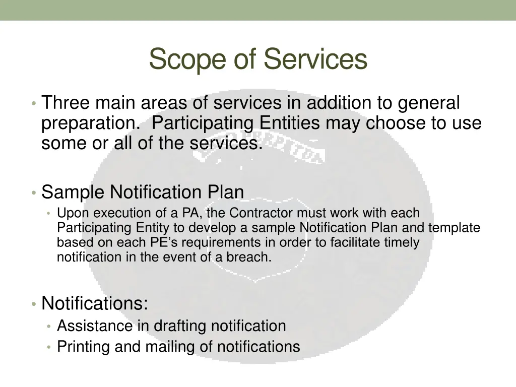 scope of services