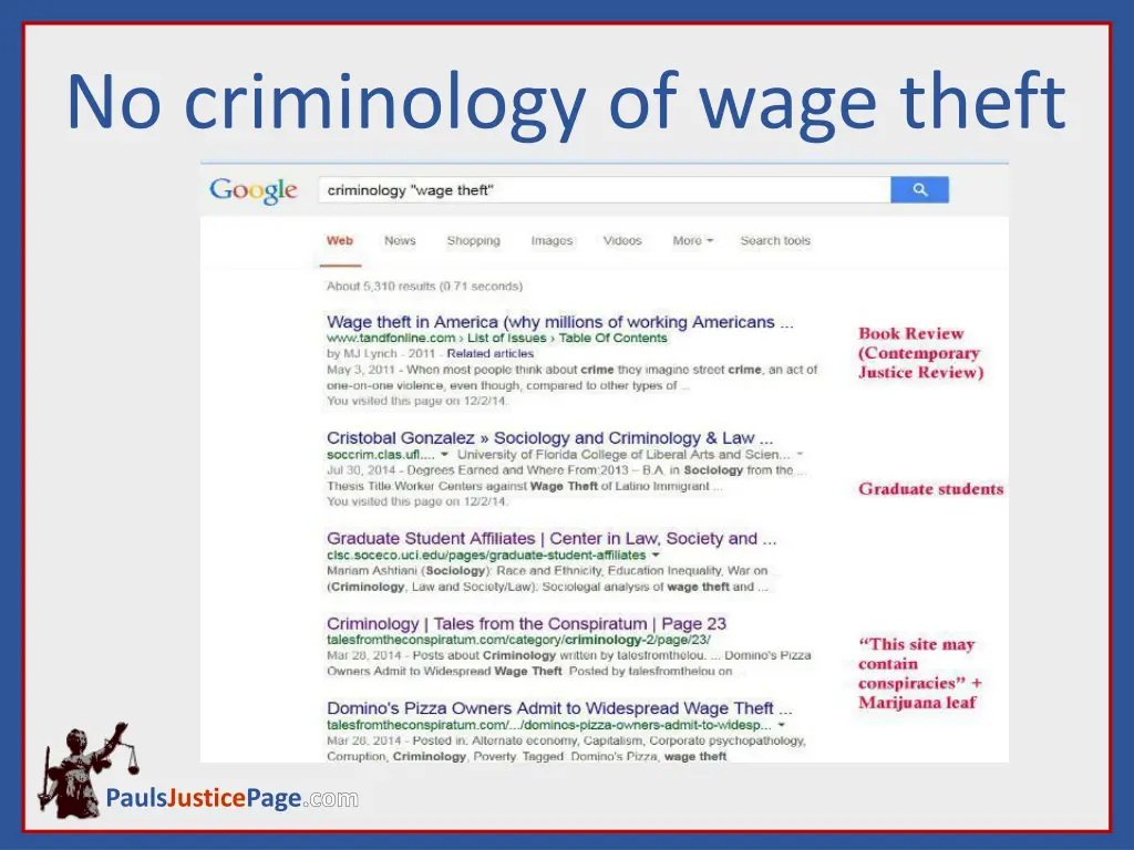 no criminology of wage theft