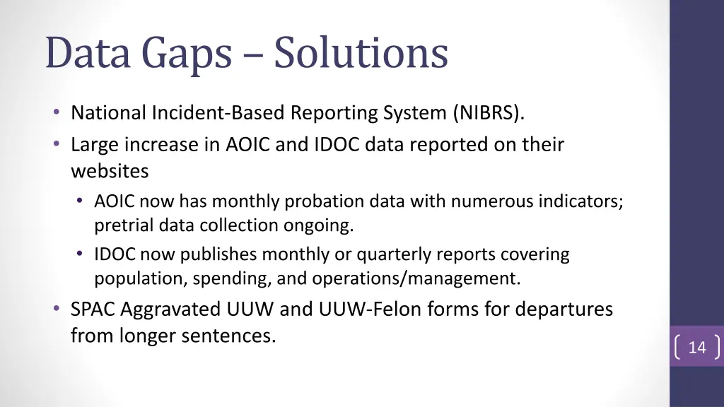 data gaps solutions