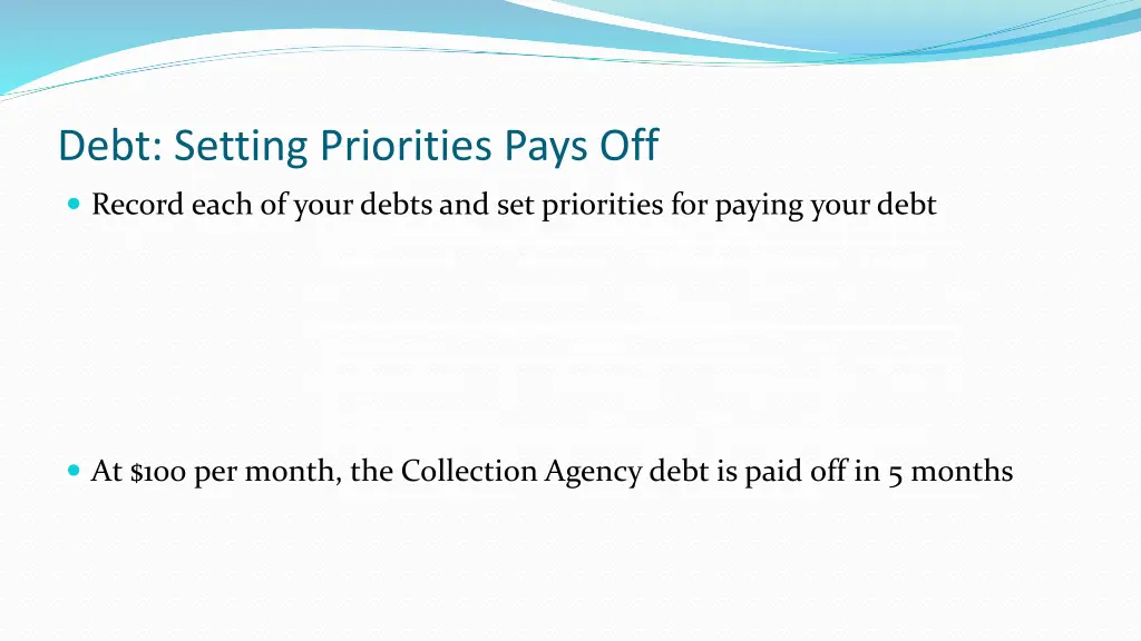 debt setting priorities pays off 1