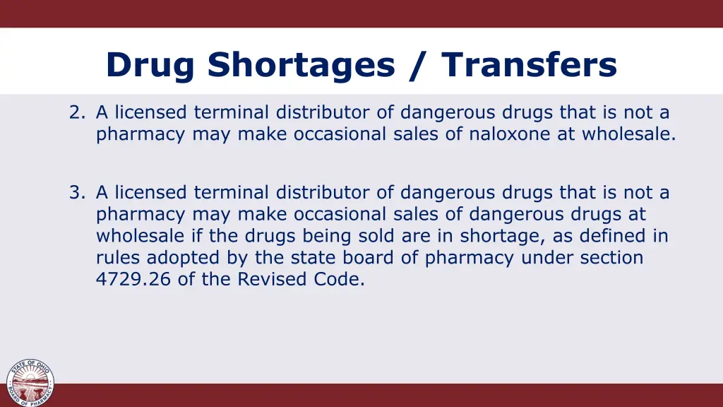 drug shortages transfers 1