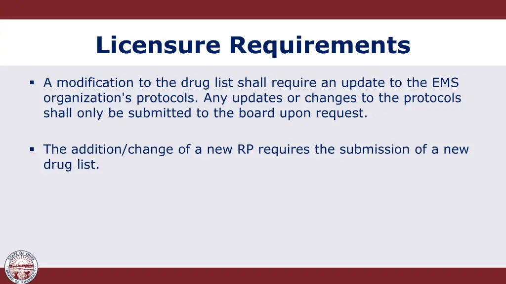 licensure requirements 3